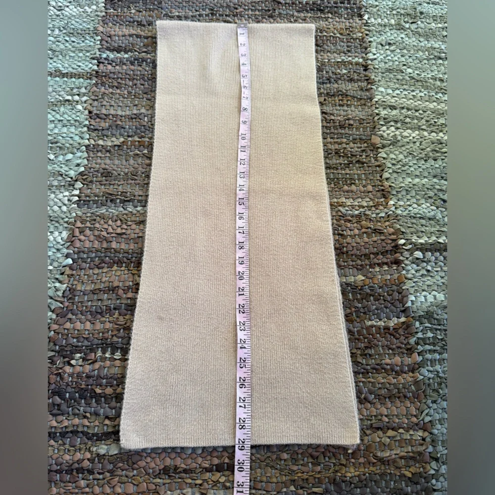 Cream and Tan Soft Fabric Scarf